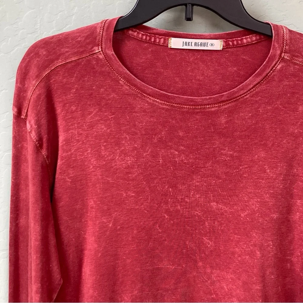 Agave Mens Denimsmith Crewneck Sweater Brick Red Medium Jake Agave Supima Cotton